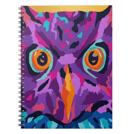 Carnet Chouette abstraite (Devant)