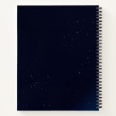 Carnet Chouette barrée et lune de croissant dans le ciel (Dos)