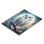 Carnet Chouette Blanche À Neige Avec Étincelle, (Côté gauche)