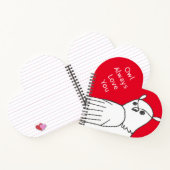 Carnet Chouette blanche romantique de Saint-Valentin (Intérieur)
