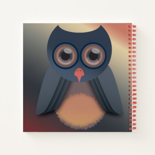 Carnet Chouette colorée (Dos)