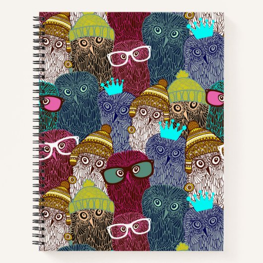 Carnet Chouette dans la couronne (Devant)