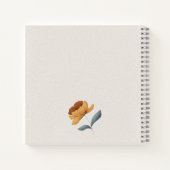 Carnet Chouette d'aquarelle couronne florale (Dos)