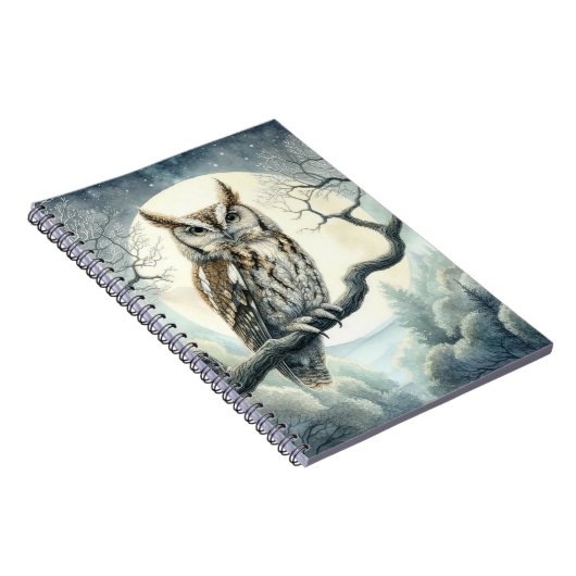 Carnet Chouette de crayon d'aquarelle (Côté Droit)