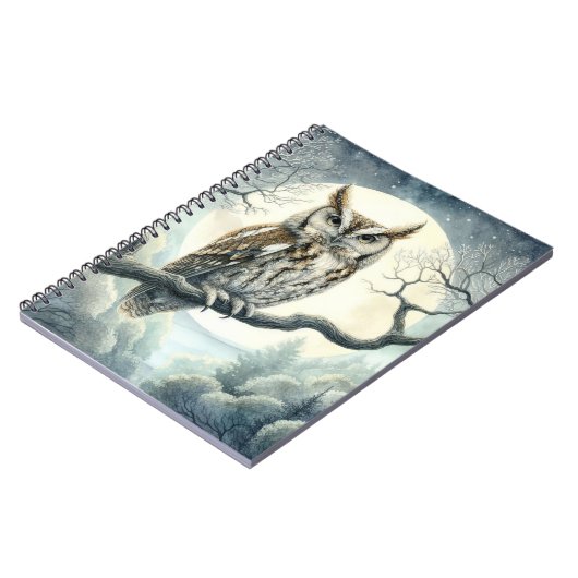 Carnet Chouette de crayon d'aquarelle (Côté gauche)