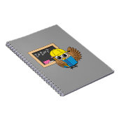 Carnet Chouette de dessin animé écolier mignon (Côté Droit)