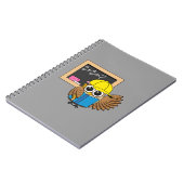 Carnet Chouette de dessin animé écolier mignon (Côté gauche)