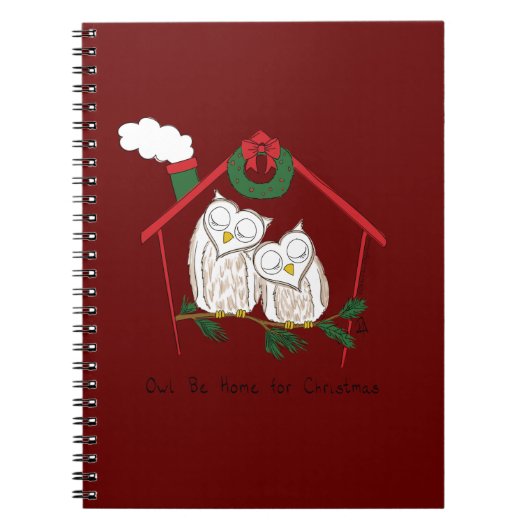 Carnet Chouette de Noël Be Accueil mignonne (Devant)