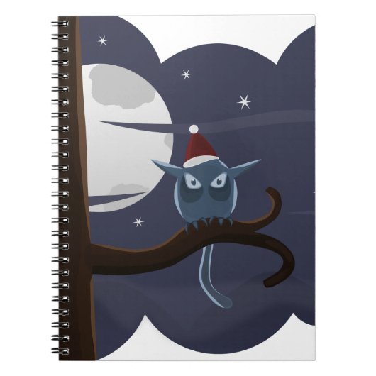 Carnet chouette de noël effrayant (Devant)