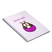 Carnet Chouette de Pâques - rose (Côté Droit)