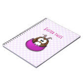 Carnet Chouette de Pâques - rose (Côté gauche)