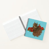 Carnet Chouette des Roses rouges bleu (Intérieur)