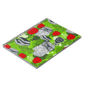 Carnet Chouette en roses rouges (Côté gauche)