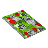 Carnet Chouette en roses rouges (Côté Droit)