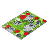 Carnet Chouette en roses rouges (Côté gauche)