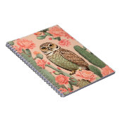 Carnet Chouette Et Cactus Élégants À Brûler (Côté Droit)