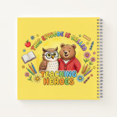 Carnet Chouette et Ours Mignons pour Enseignant Design (Dos)