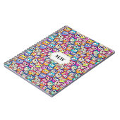 Carnet Chouette fait face à un monogramme motif d'oiseaux (Côté gauche)