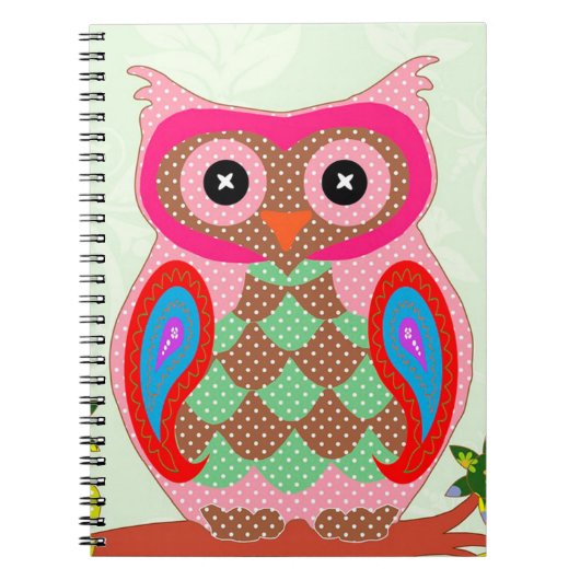 Carnet Chouette fantaisie (Devant)