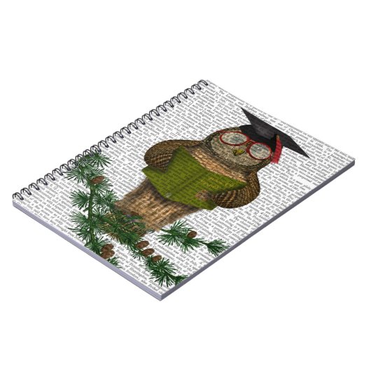 Carnet Chouette Lecture Sur Branche (Côté gauche)