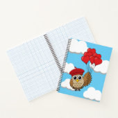 Carnet Chouette Mignonne Volant avec des Ballons en Forme (Intérieur)