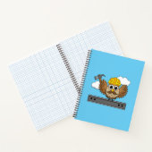 Carnet Chouette ouvrier de construction mignon avec dessi (Intérieur)