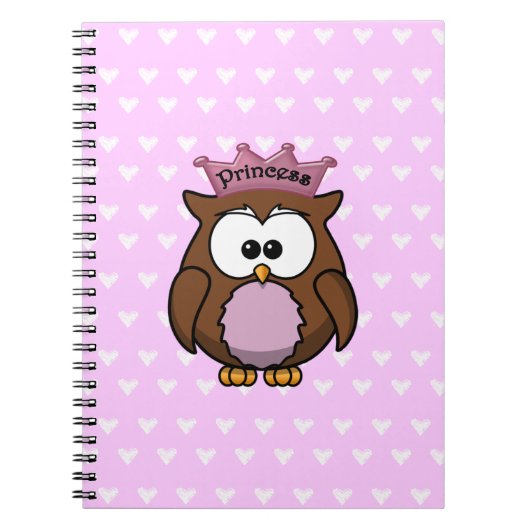 Carnet chouette princesse (Devant)