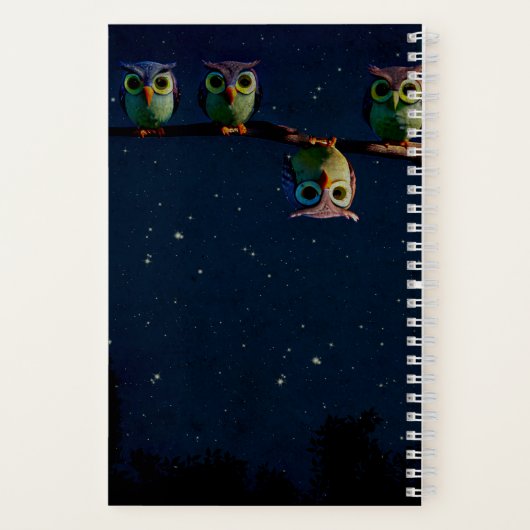 Carnet Chouette qui est différent avec un collage de devi (Verso)