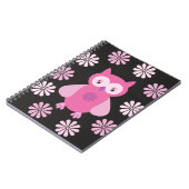 Carnet chouette rose mignonne (Côté gauche)