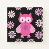 Carnet chouette rose mignonne (Dos)