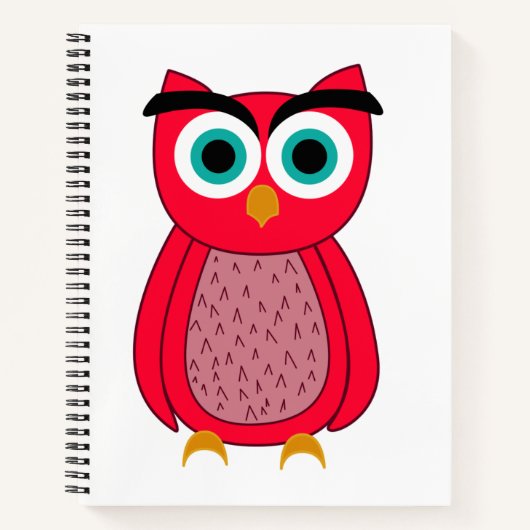 Carnet Chouette Rose Mignonne (Devant)