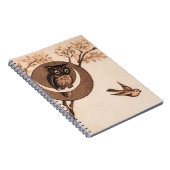 Carnet Chouette vintage dans la lune (Côté Droit)