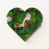 Carnet Chouettes, fougères, chênes et baies (Dos)