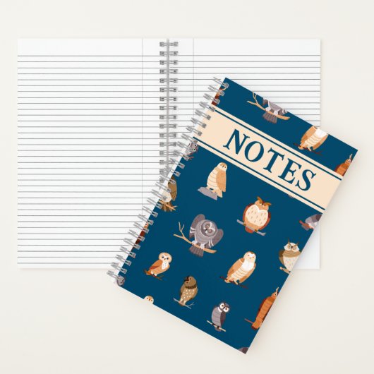 Carnet Chouettes mignonnes (À l'intérieur)