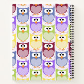 Carnet Chouettes mignonnes, Chouette Motif, Chouettes col (Dos)