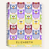 Carnet Chouettes mignonnes, Chouette Motif, Chouettes col (Devant)
