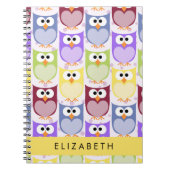 Carnet Chouettes mignonnes, Chouette Motif, Chouettes col (Devant)