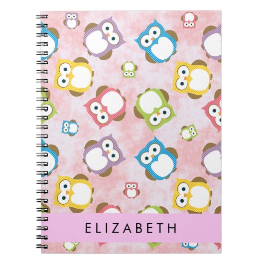 Carnet Chouettes mignonnes, Chouette Motif, Chouettes col (Devant)