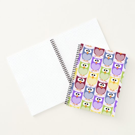 Carnet Chouettes mignonnes, Chouette Motif, Chouettes pou (Intérieur)
