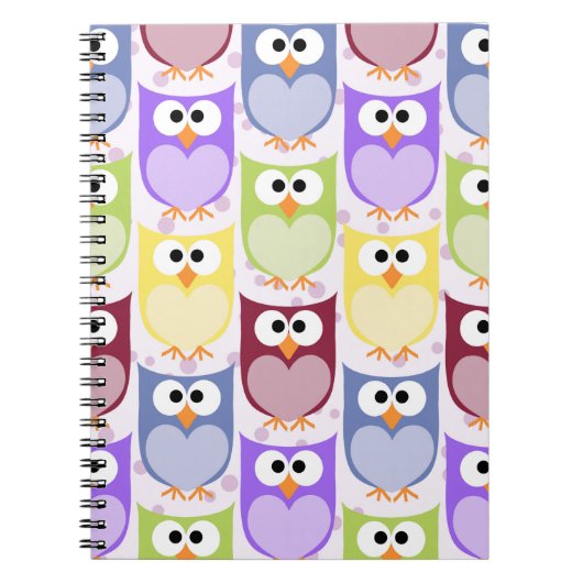 Carnet Chouettes mignonnes, Chouette Motif, Chouettes pou (Devant)