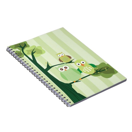 Carnet Chouettes vertes (Côté Droit)