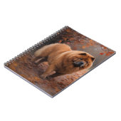 Carnet Chow Chow à l'automne Feuilles automne Inspire (Côté gauche)