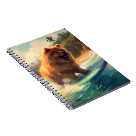 Carnet Chow Chow Beach Plage Surf Peinture (Côté Droit)
