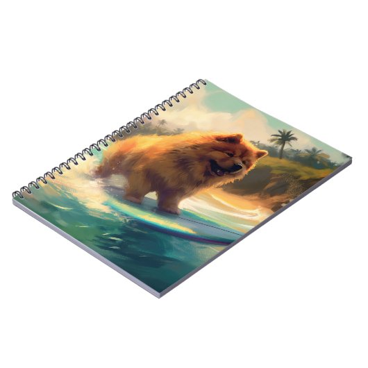 Carnet Chow Chow Beach Plage Surf Peinture (Côté gauche)