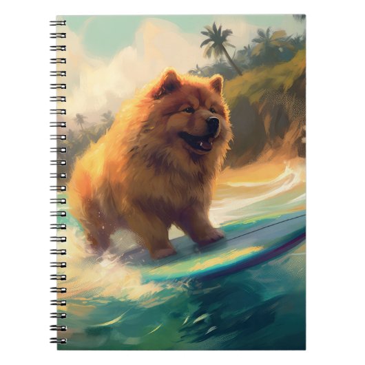 Carnet Chow Chow Beach Plage Surf Peinture (Devant)