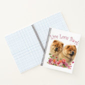 Carnet Chow Chow Chien Maman Florale (Intérieur)