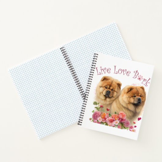 Carnet Chow Chow Chien Maman Florale (Intérieur)