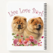 Carnet Chow Chow Chien Maman Florale (Dos)