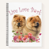 Carnet Chow Chow Chien Maman Florale (Devant)
