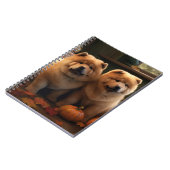 Carnet Chow Chow Chiot Automne Citrouille de plaisir (Côté gauche)